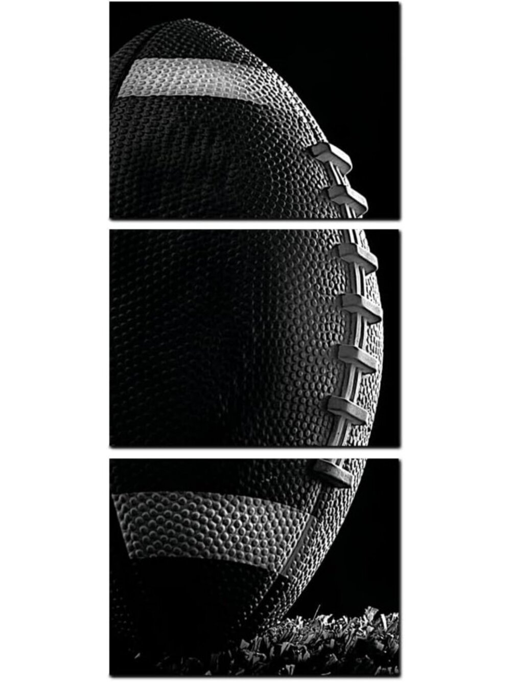 Minimalist Black and White Football Wall Art Print for Kids' Room, Gym Décor